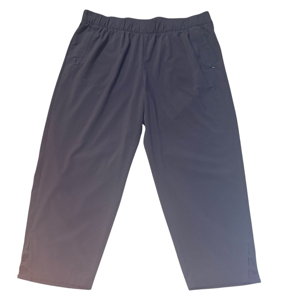 T by Talbots XL 16/18 Navy Pull-On Stretch Ankle Pants Athleisure Walking Summer